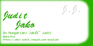 judit jako business card